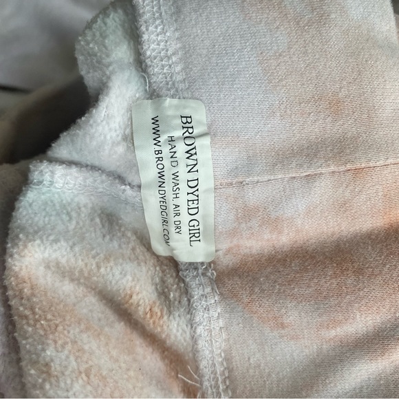 Brown Dyed Girl Custom Tie Dye Sweatsuit size Large - Picture 3 of 4
